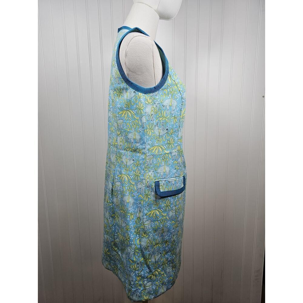 Brooks Brothers Lamb Print Floral Shift Dress Women's 2 Party Cocktail Whimsy - Picture 3 of 6